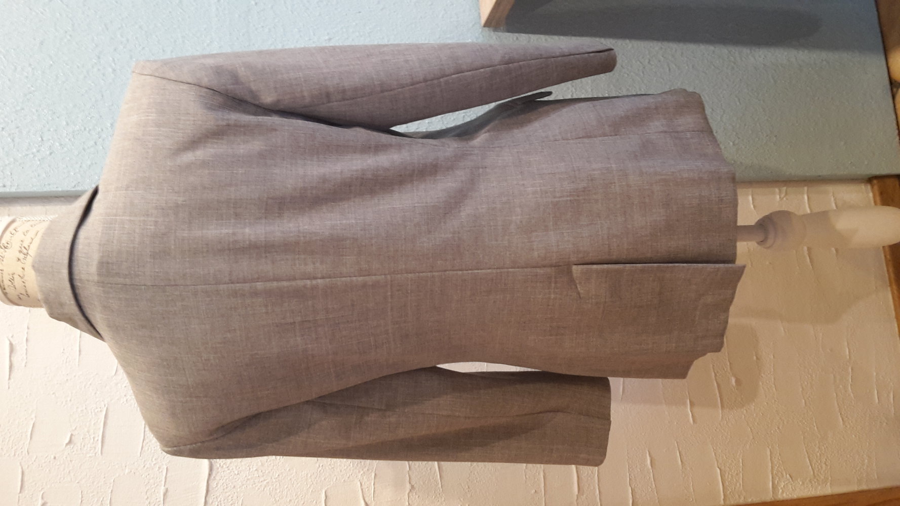 hellgrauer Hosenanzug,meliert,Hose 38, Blazer 40, 4/5/6 Fashion Conzept