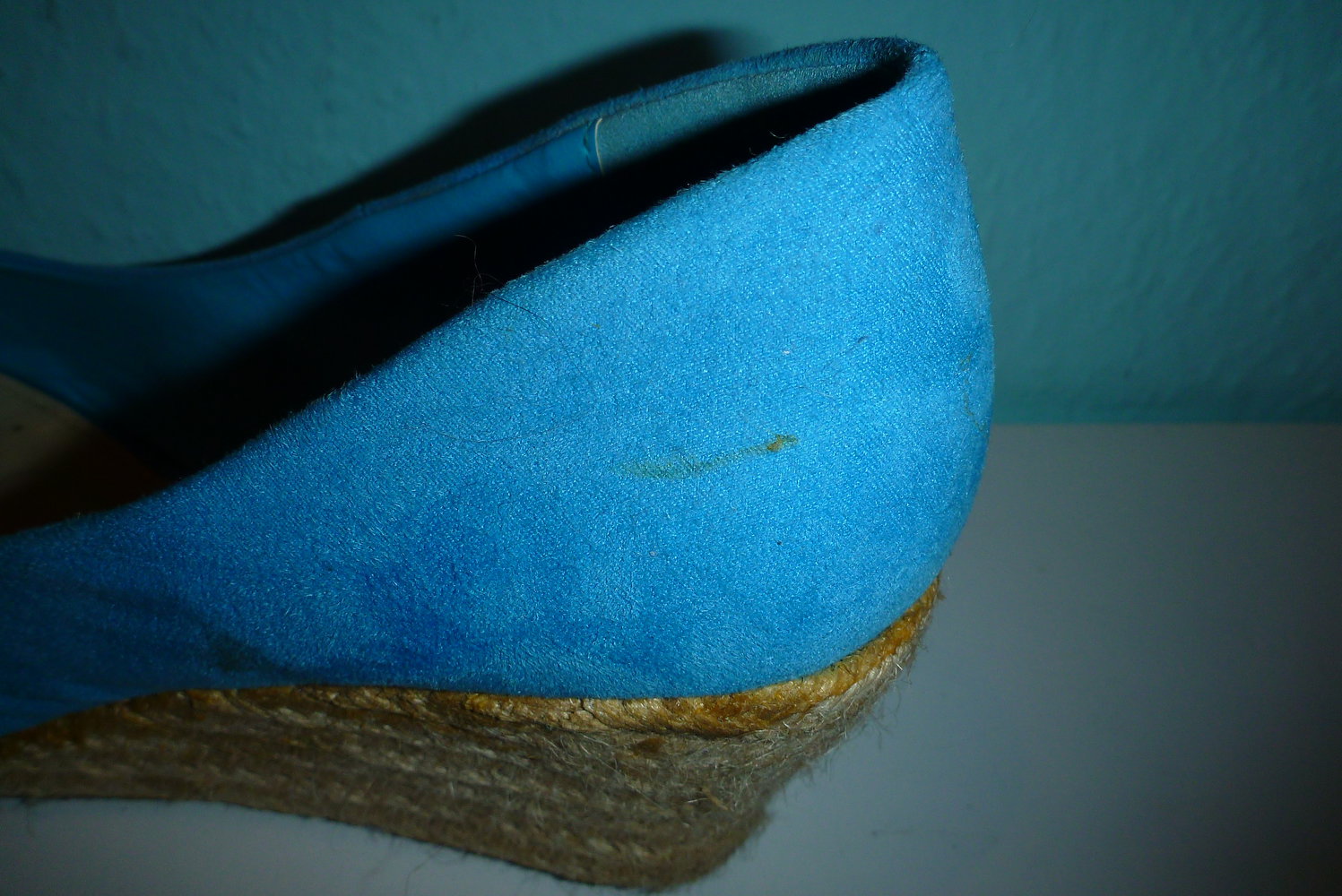 Wedges Keilabsatz Pumps, türkis, Gr. 40