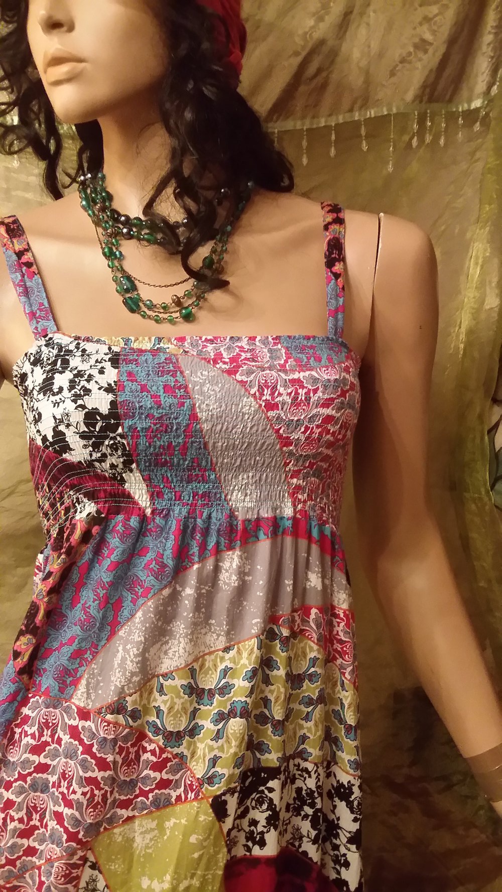 Maxi - Kleid im Mustermix 