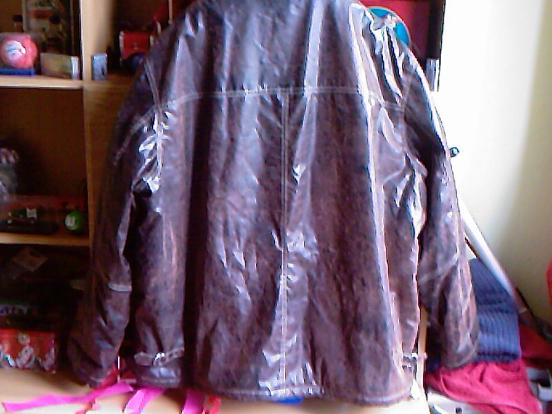 Kunstlederjacke warm auf alt gemacht Gr,9 toller Effekt used look