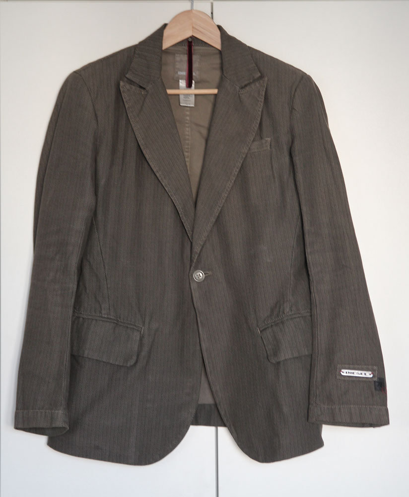 Diesel Sakko Herren Herringbone Fischgrätenmuster Gr. L wie M