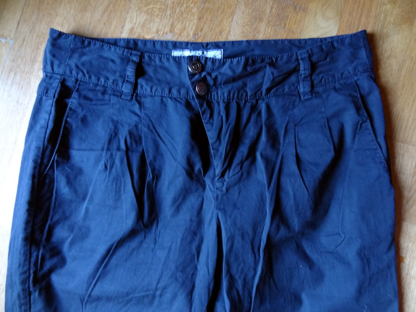 Freshmade Chino M 38 schwarz Stoffhose Sommer