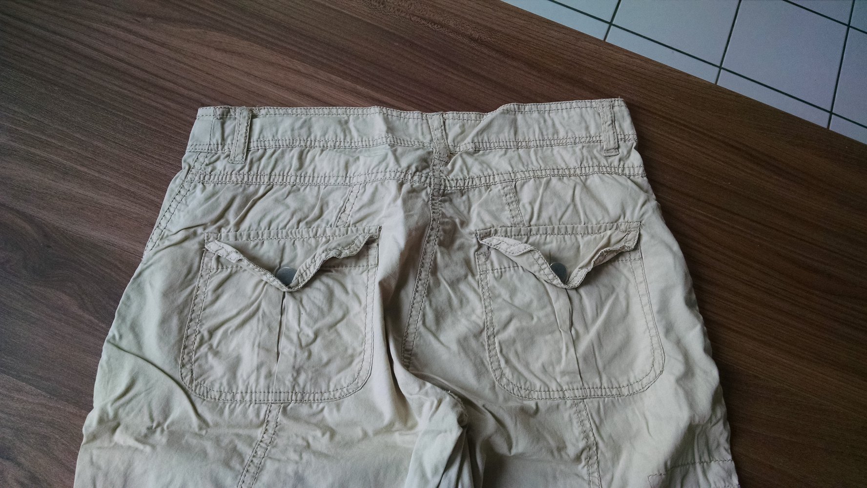 Cargo Caprihose Gr. 36 in beige
