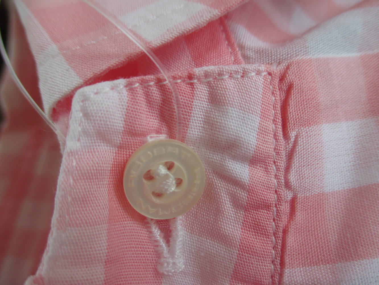 Kurzarmbluse , Trachtenbluse, rosa-weiß kariert, Gr. 36