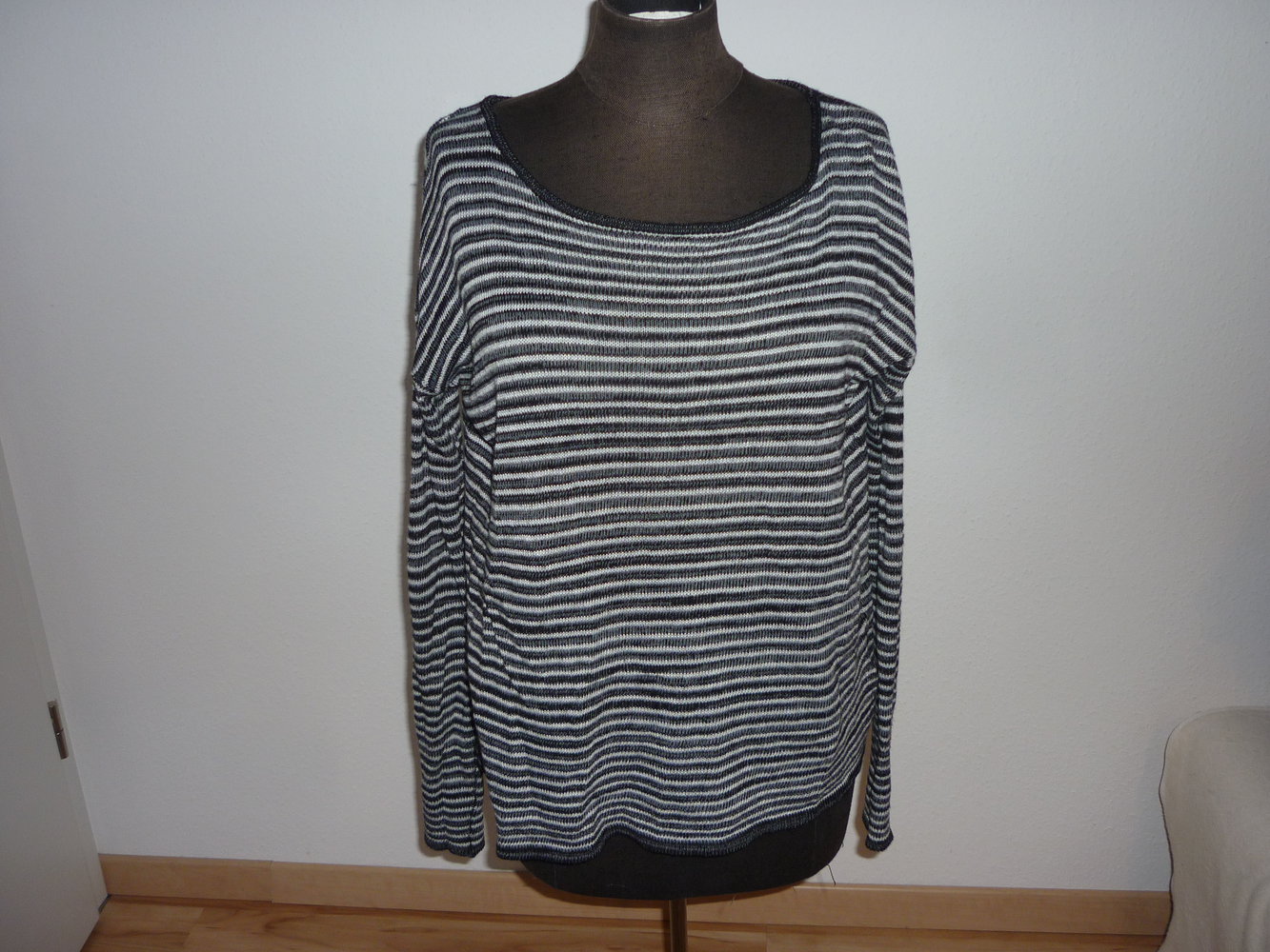 Tally Weijl Oversize Strickpullover gestreift Blogger schwarz weiß Größe XXS 34 