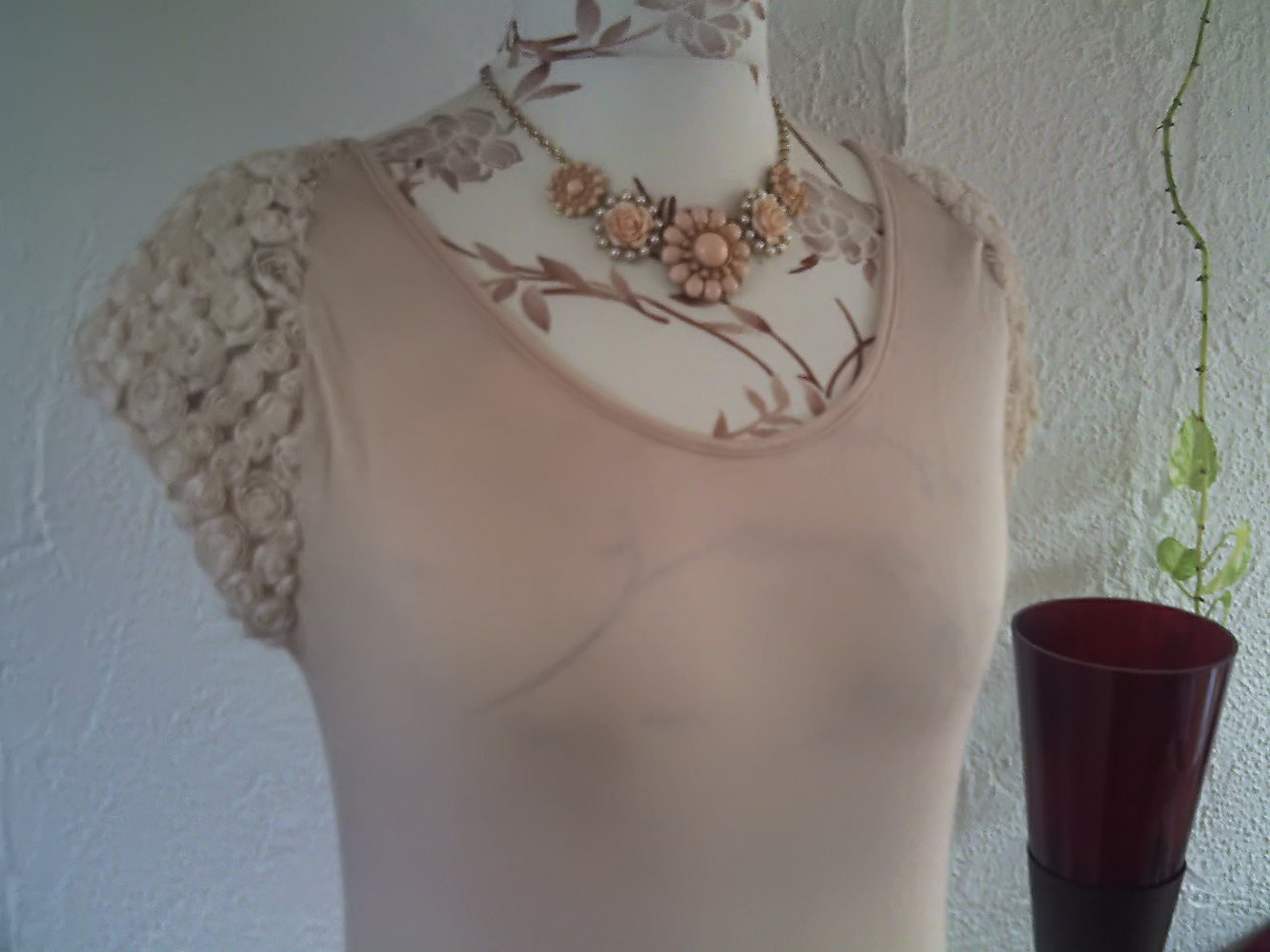 Nude Rosenärmel Kleid Rare London 42 neu