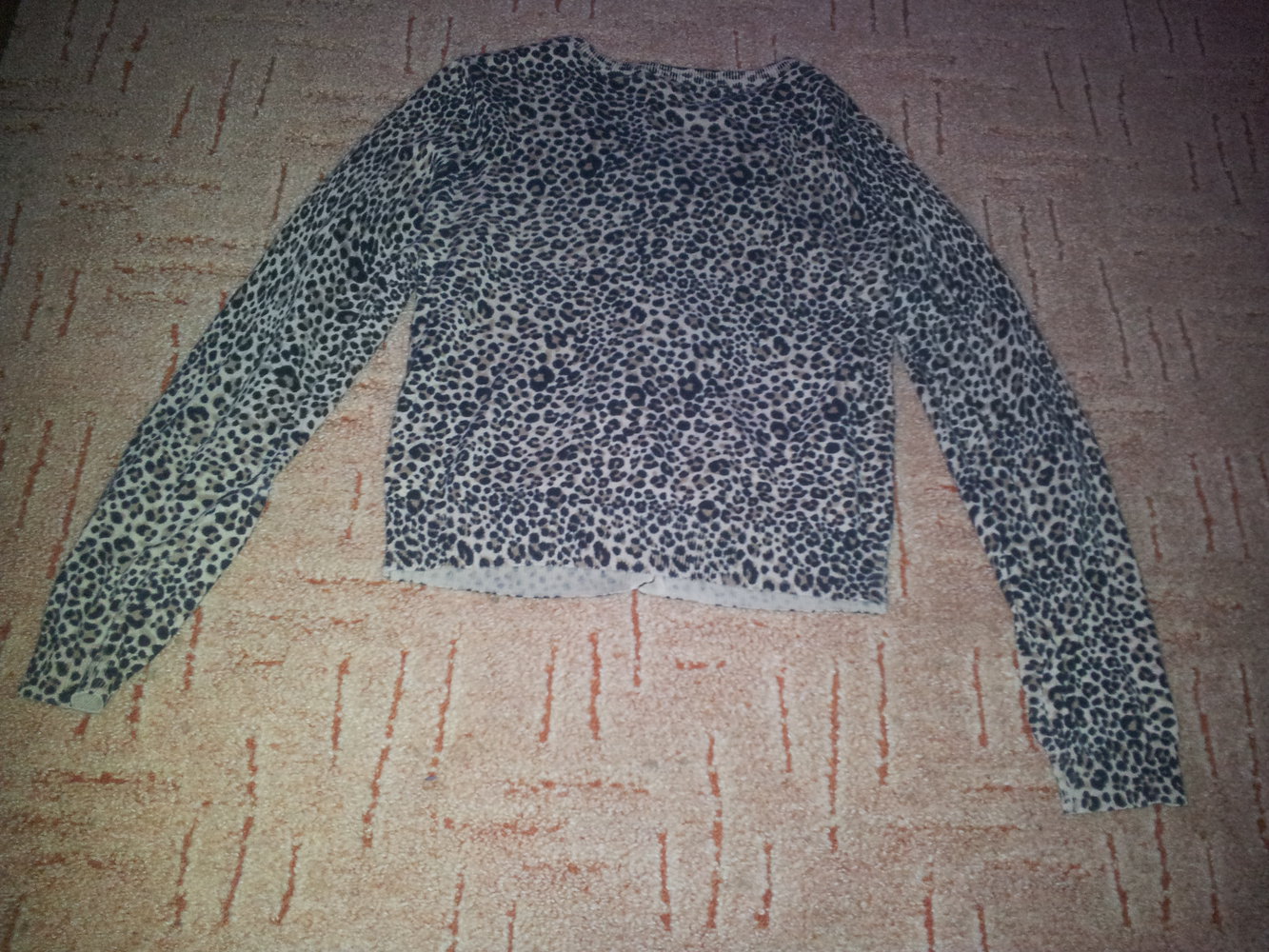 Überzieher Strickjacke Leopard Gr. S Baumwolle