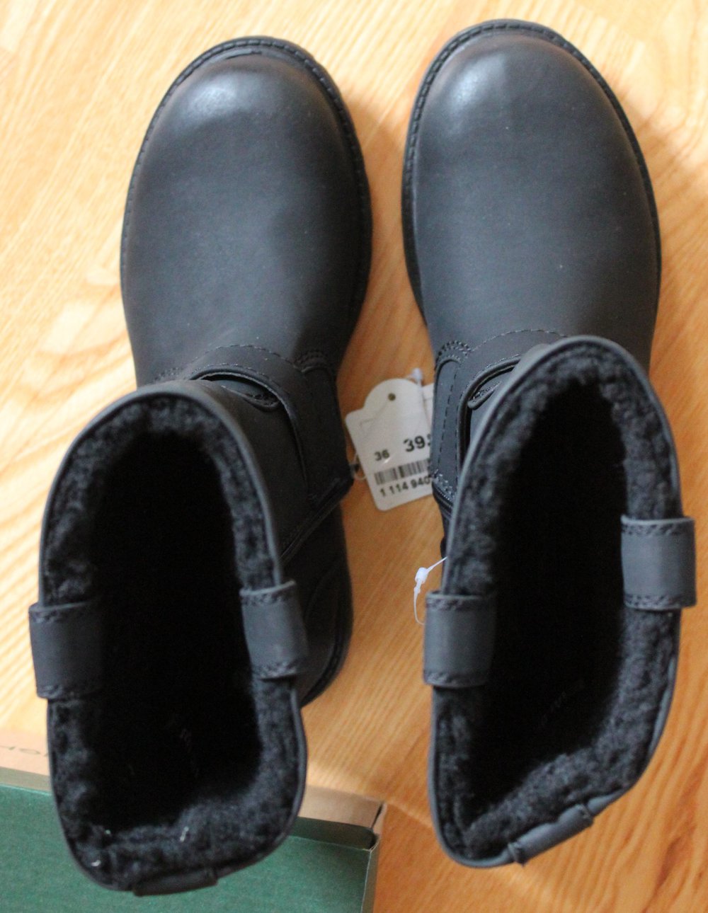 schwarze gefütterte Bikerboots, von Highland Creek, in Größe 36