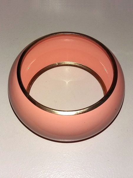 großer H&M Armreif * apricot + goldfarben * pastellfarben