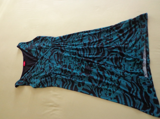 Neues, blaues, Leoparden Kleid.