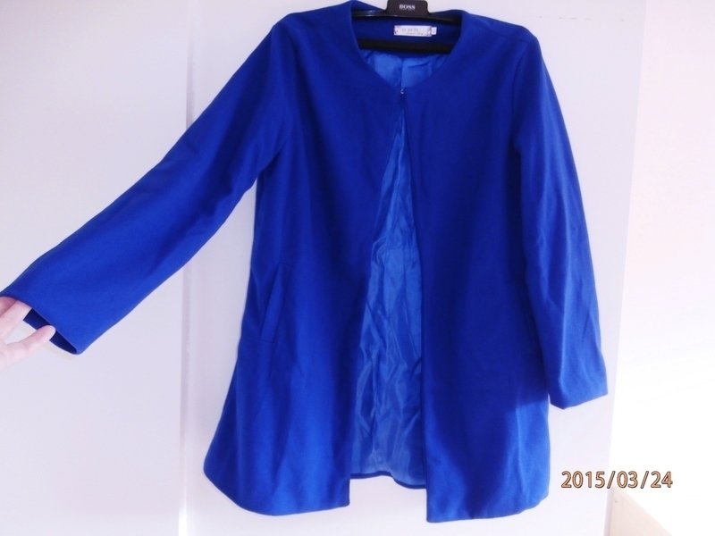 Longblazer Kurzmatel Gehrock Blau Grösse 42 New York Fashion Mode NEU