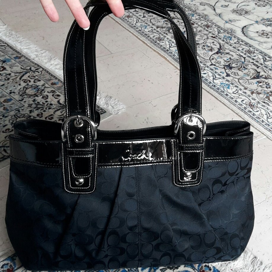 Neue Coach Handtasche in schwarz groß orginal