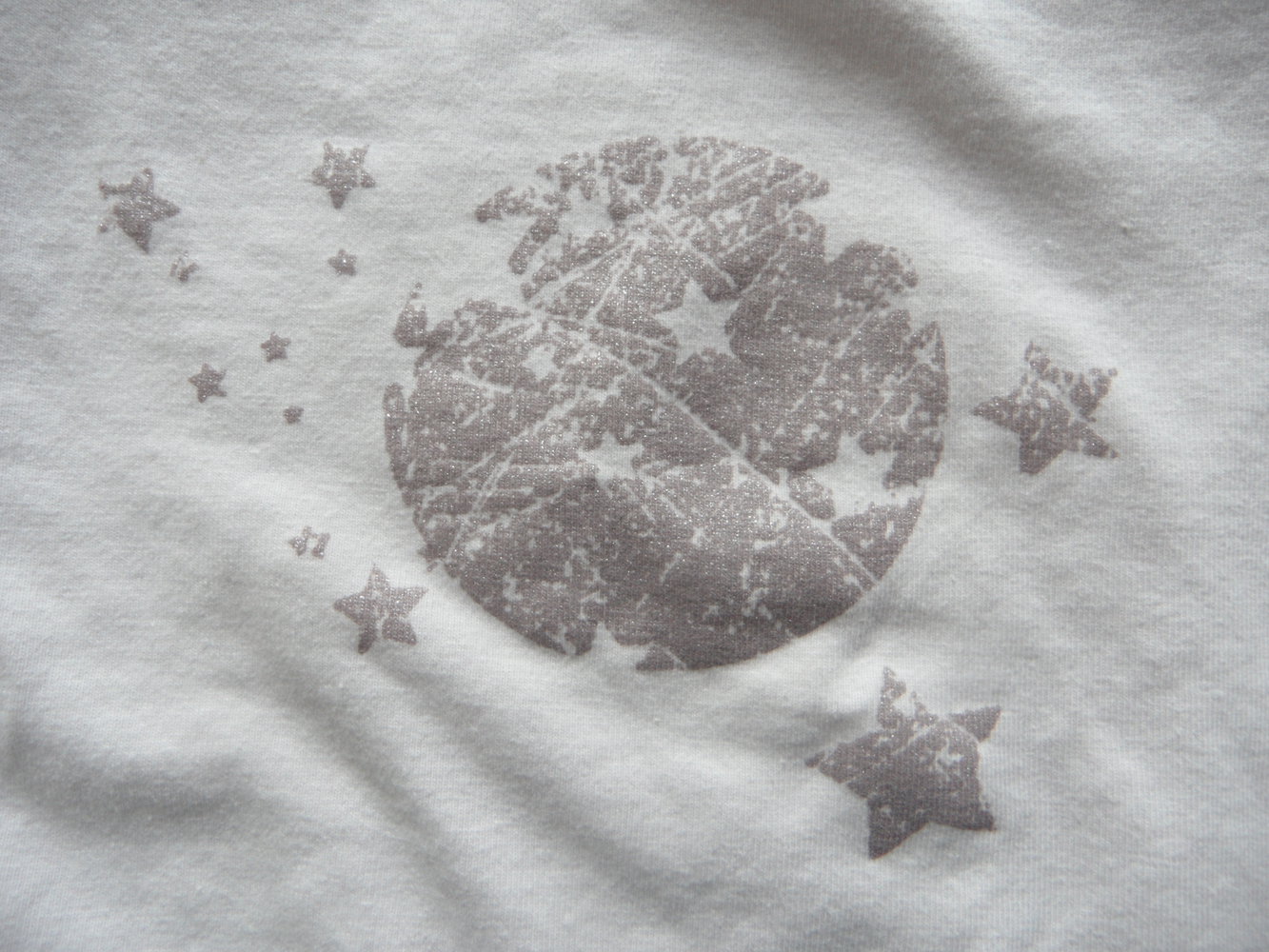 Vertbaudet zuckersüßes Halbarm-Unterhemd Gr. 102 Sterne