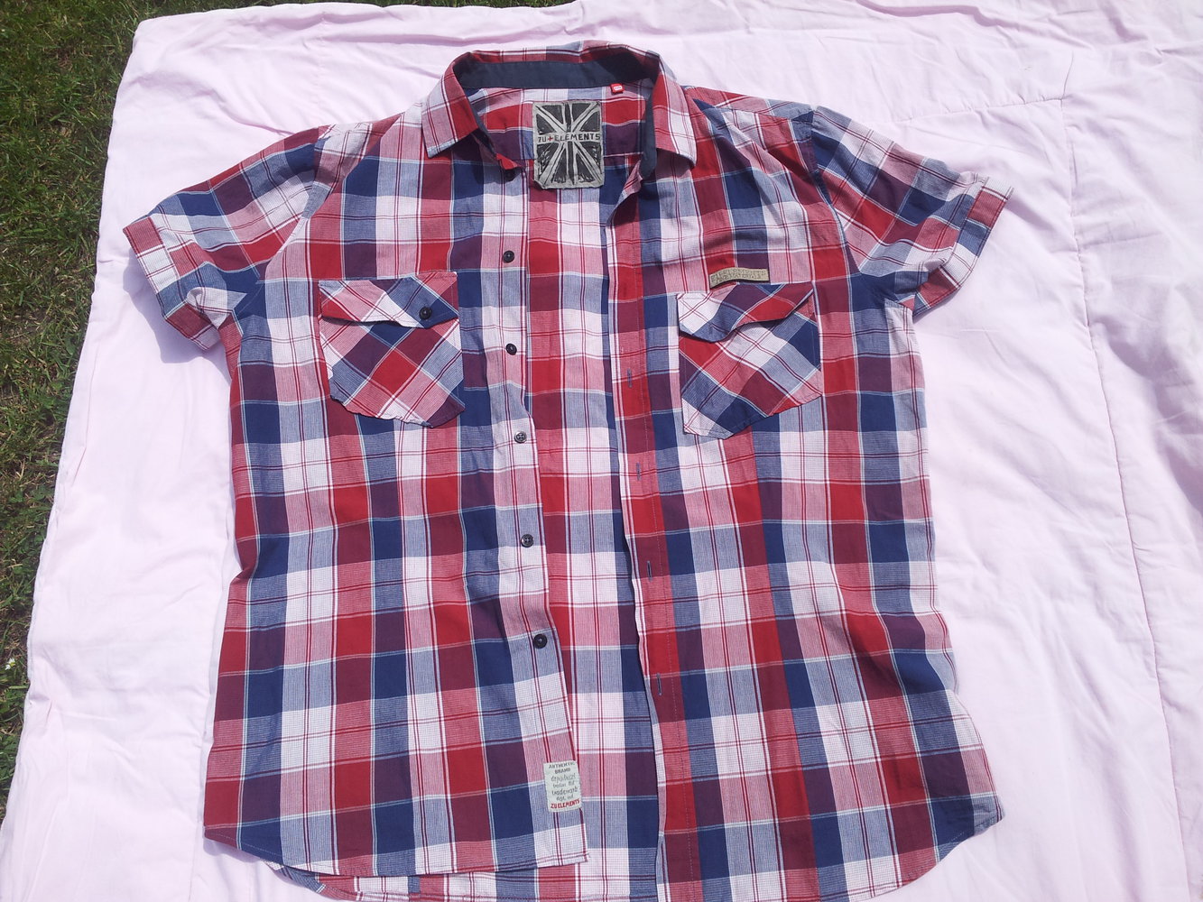 Hemd blau rot weiß kariert Zu+Elements