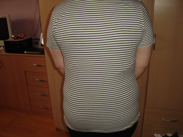 Tchibo T-Shirt  weiß/blau Größe 40/42 