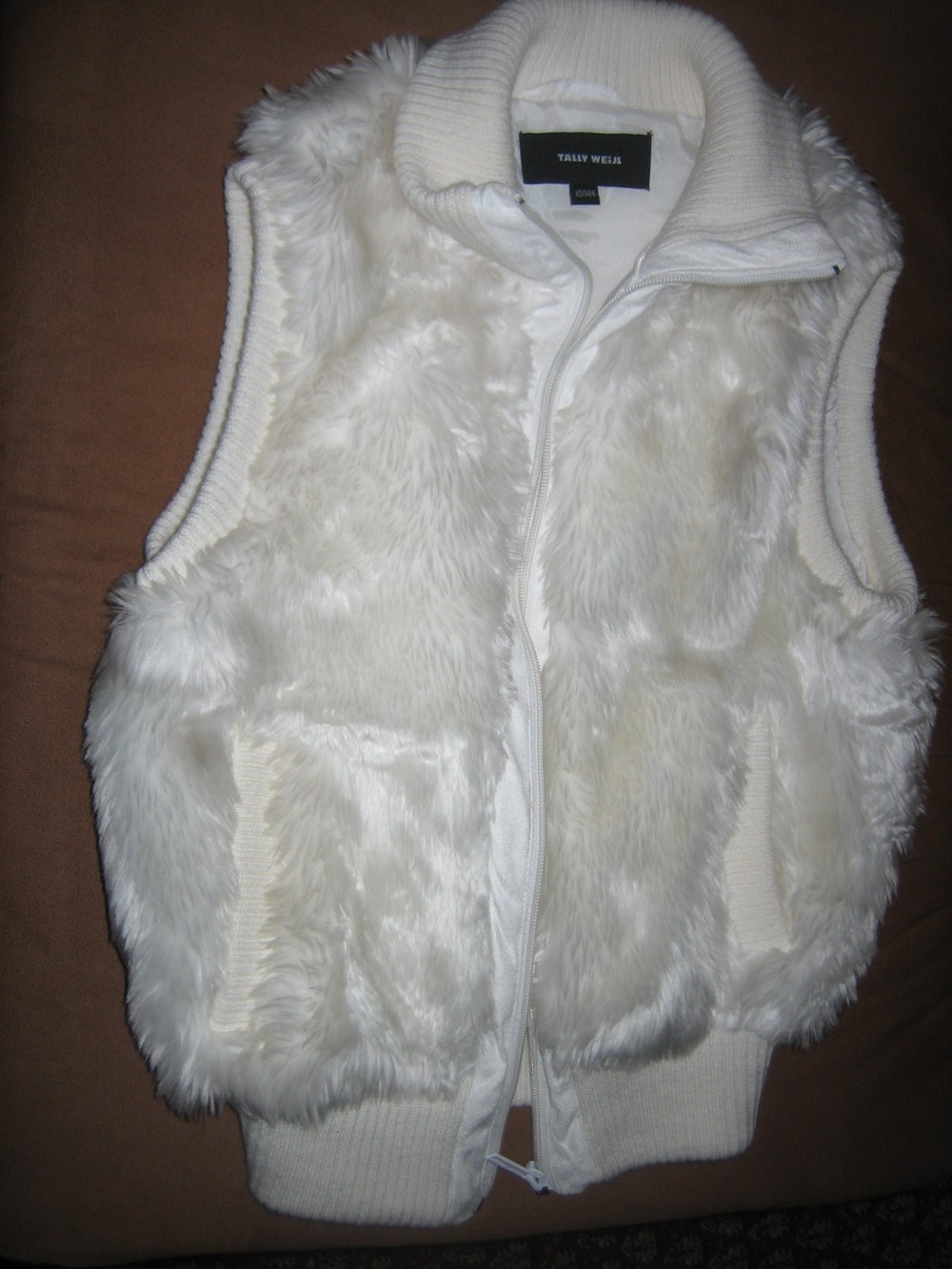 Weste, ohne Arm, Plüsch