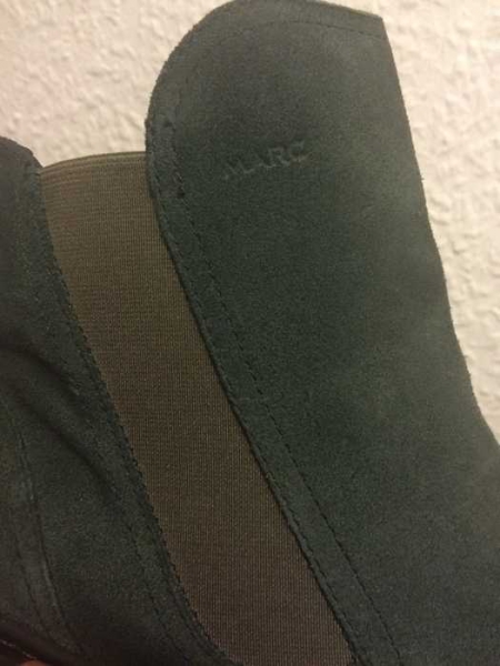 Chelsea Boots mit Keilabsatz Dunkelgrün
