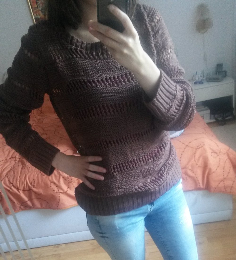 Brauner Strickpullover Gr. 36/38