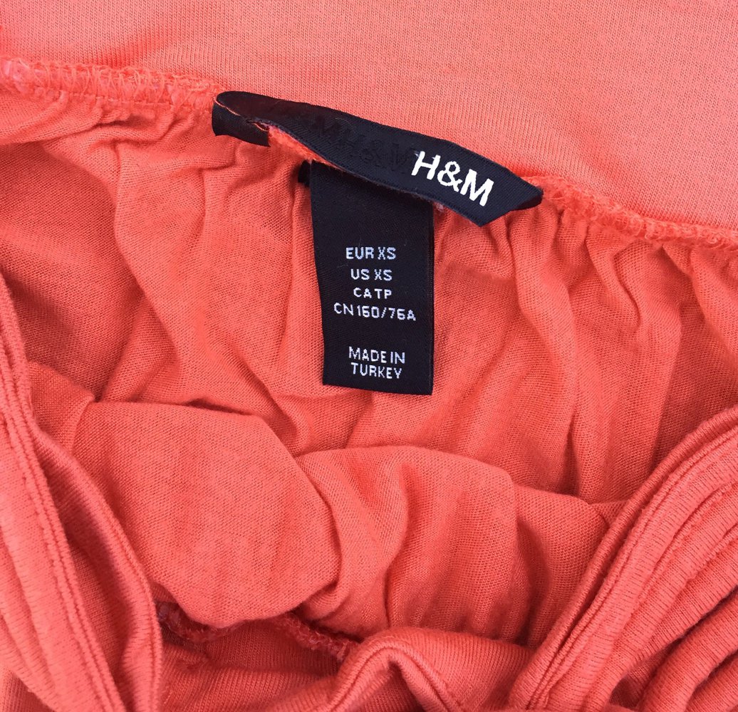 H&M Bandeau TOP orange Gr. XS 