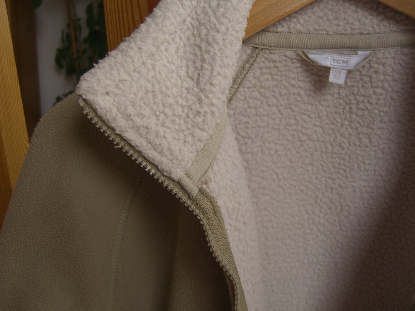 Warme Lammfelljacke, beige