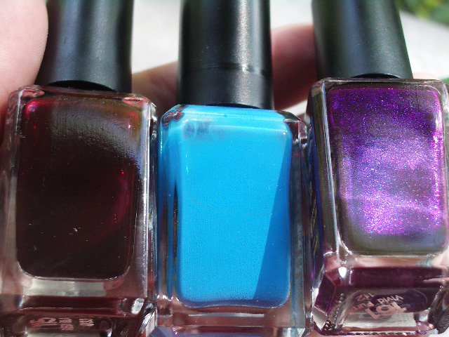 3 x Barry M. Nagellack   Lila Blau Weinrot