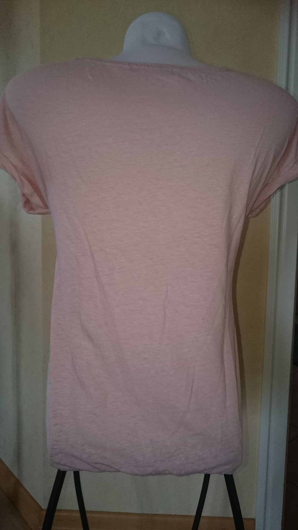 Edc by Esprit T-shirt mit Spitze Gr Xs rosa