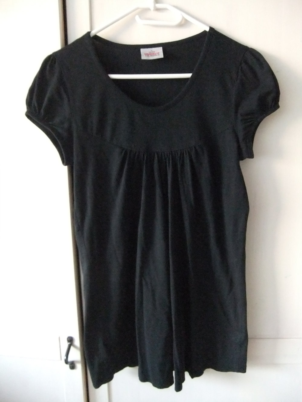 Damen Long Shirt Tunika Minikleid Gr. 38 40 S M schwarz Festival