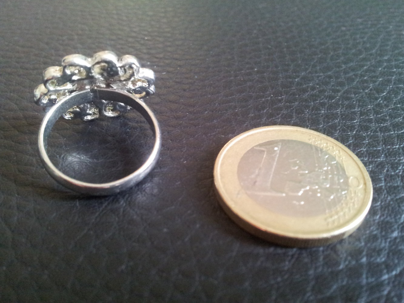 Modeschmuck Ring Blume silber NEU