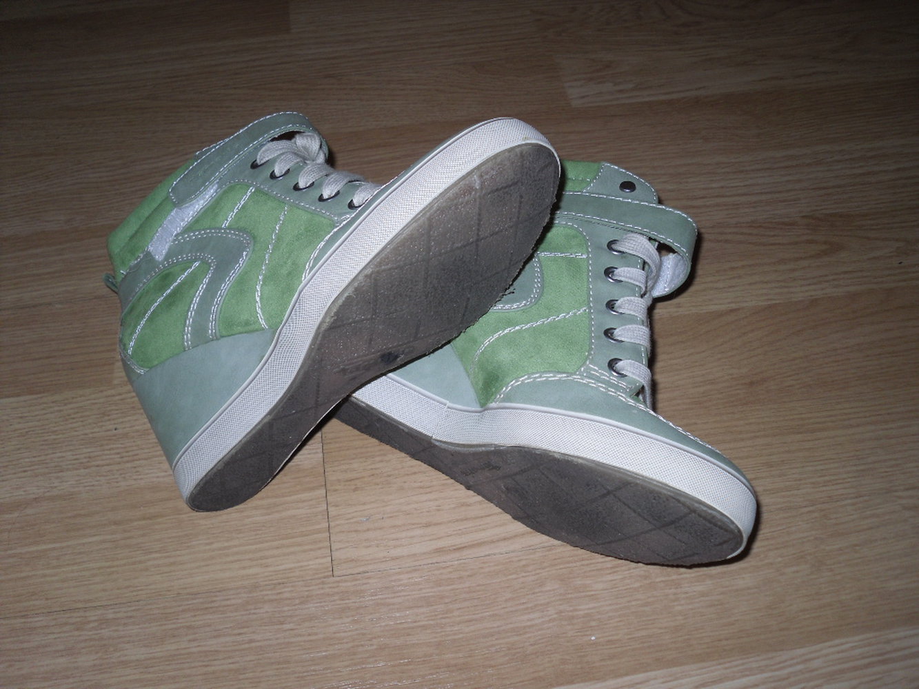 Tamaris Schuhe Stiefeletten Wedges Gr. 38 hellgrün