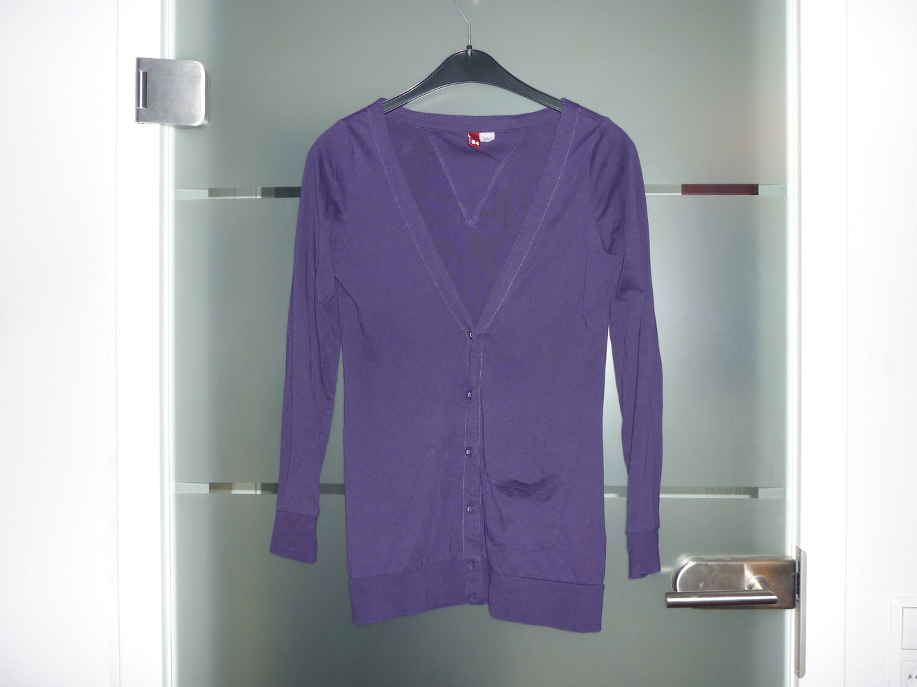 H&M Cardigan Midicardigan long lila Gr S 36