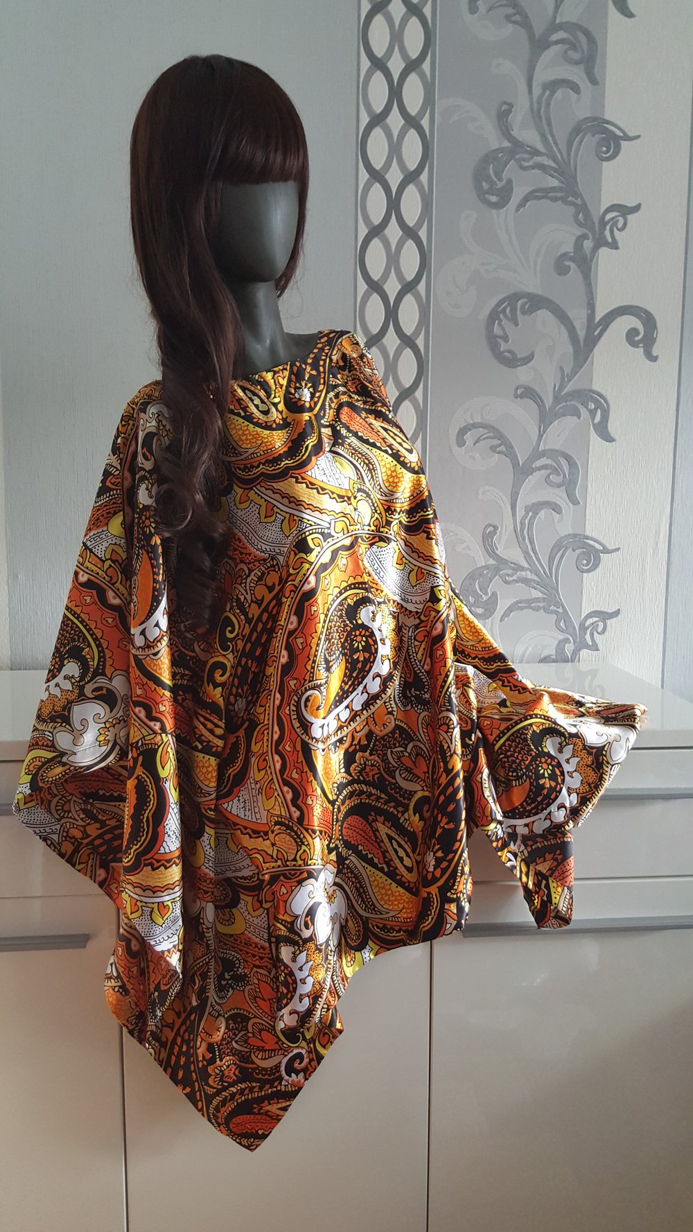 Wunderschöne farbenfrohe Kimono Kaftan Tunika 42 XL auch L 40