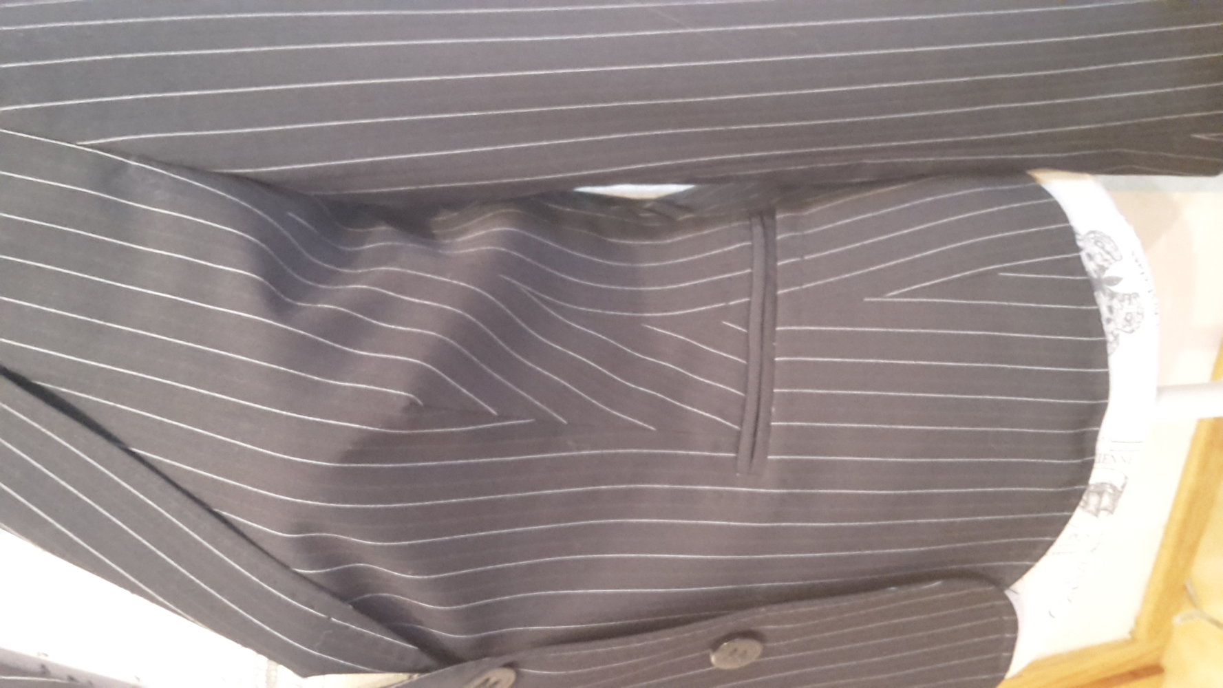 schwarz,Hosenanzug,Esprit,Nadelstreifen, Jacket 36, Hose 34 NEU! 