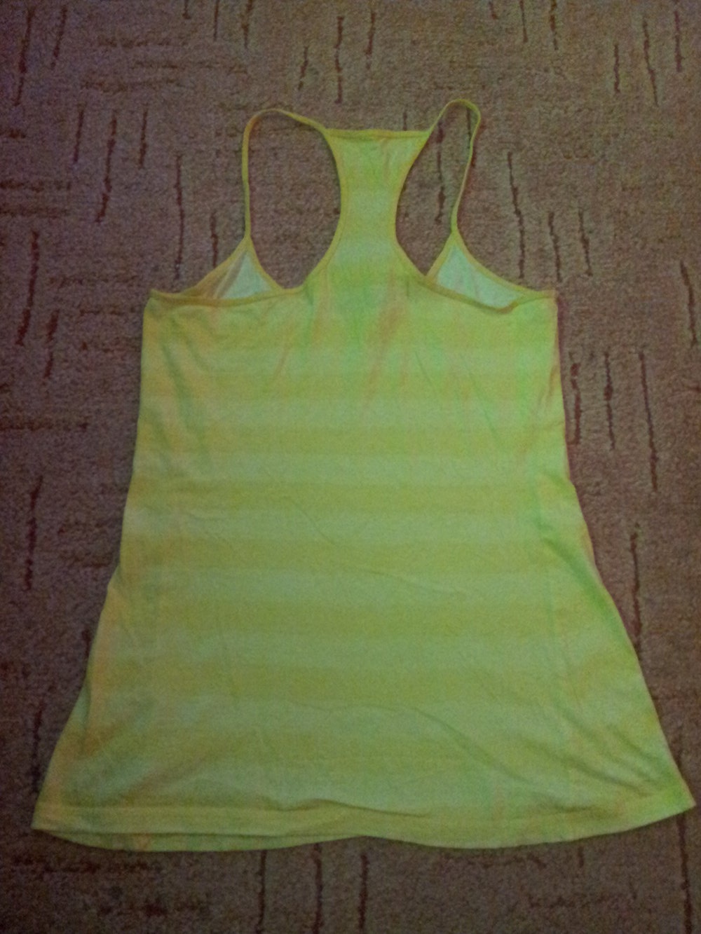 Tanktop gelb Streifen Gr. S stretch