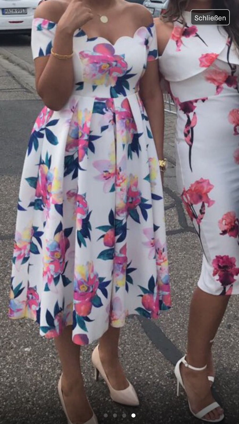 Schulterfreies misikleid