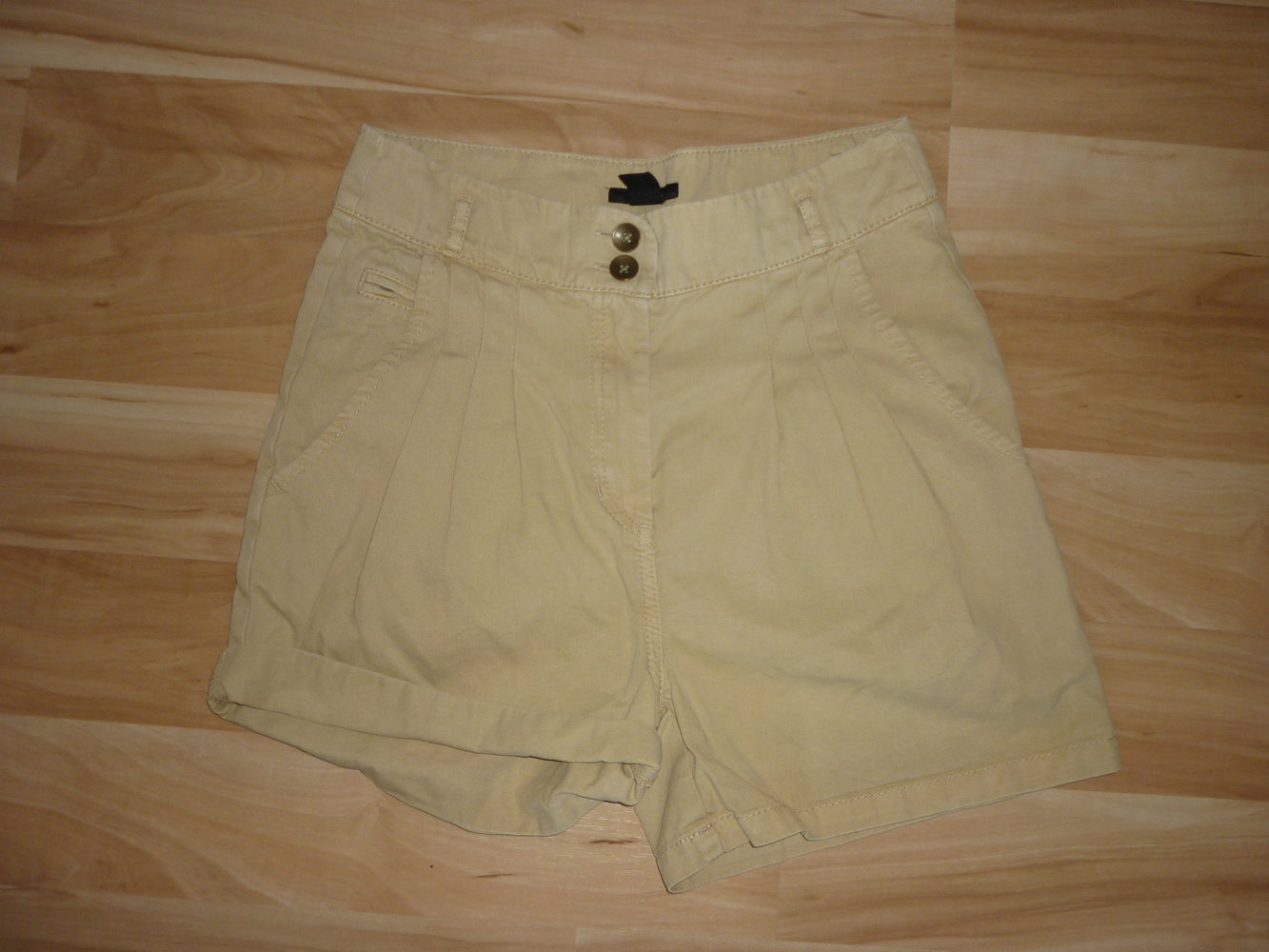H&M High Waist Chino Shorts Hose beige Größe 34 XS
