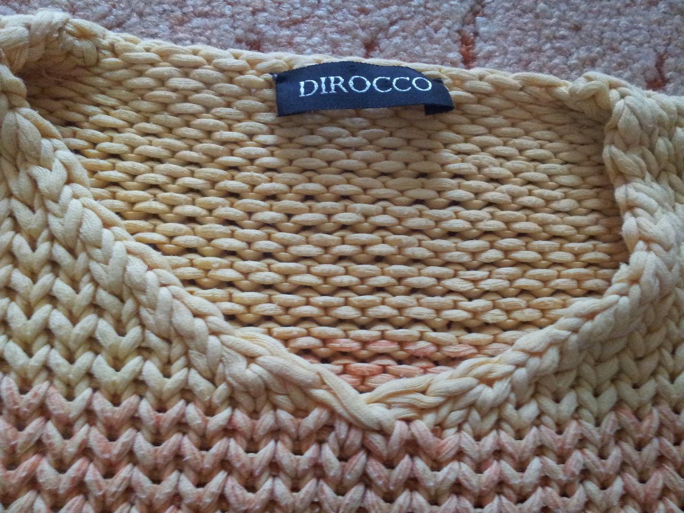 Pullover grobstrick Strick orange ombre Dirocco Gr. 42