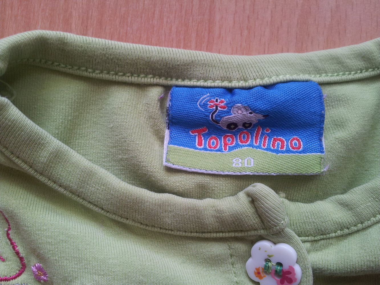 Jacke Sommerjacke hellgrün bunt Blumen stretch Gr. 80