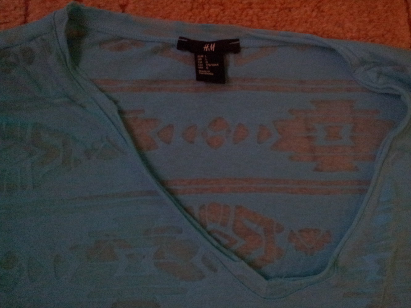 Shirt Tunika Strandtunika H&M türkis Gr. L transparent