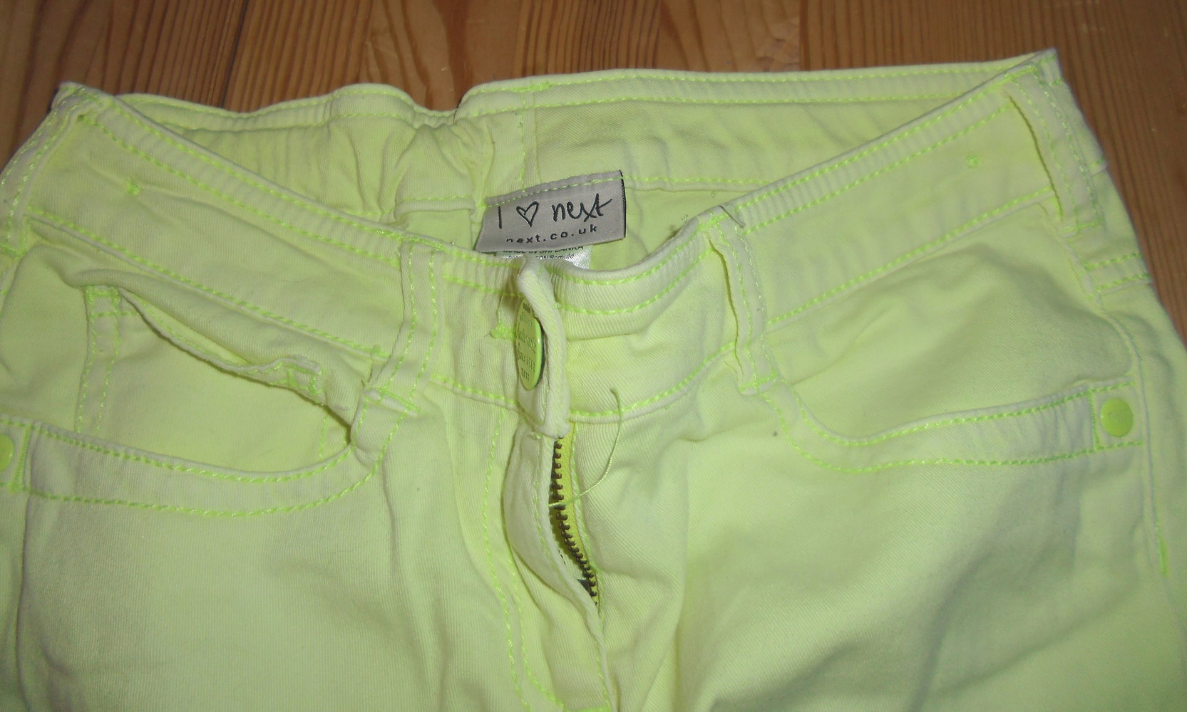 Next-Jeans in neongelb Gr.10 140cm