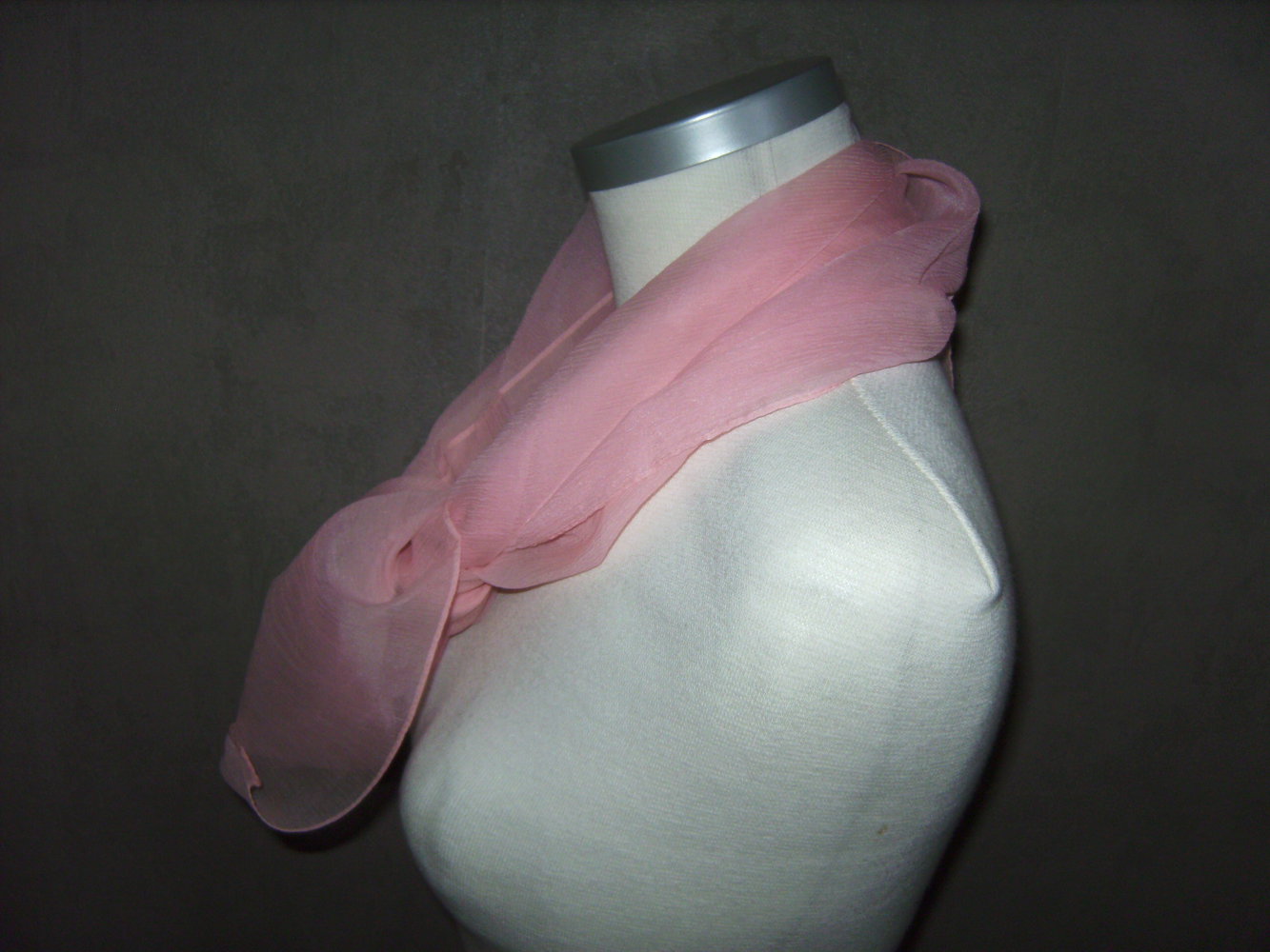 Tuch Rosè, Lace, Schal Vintage 70th,high Class Puder