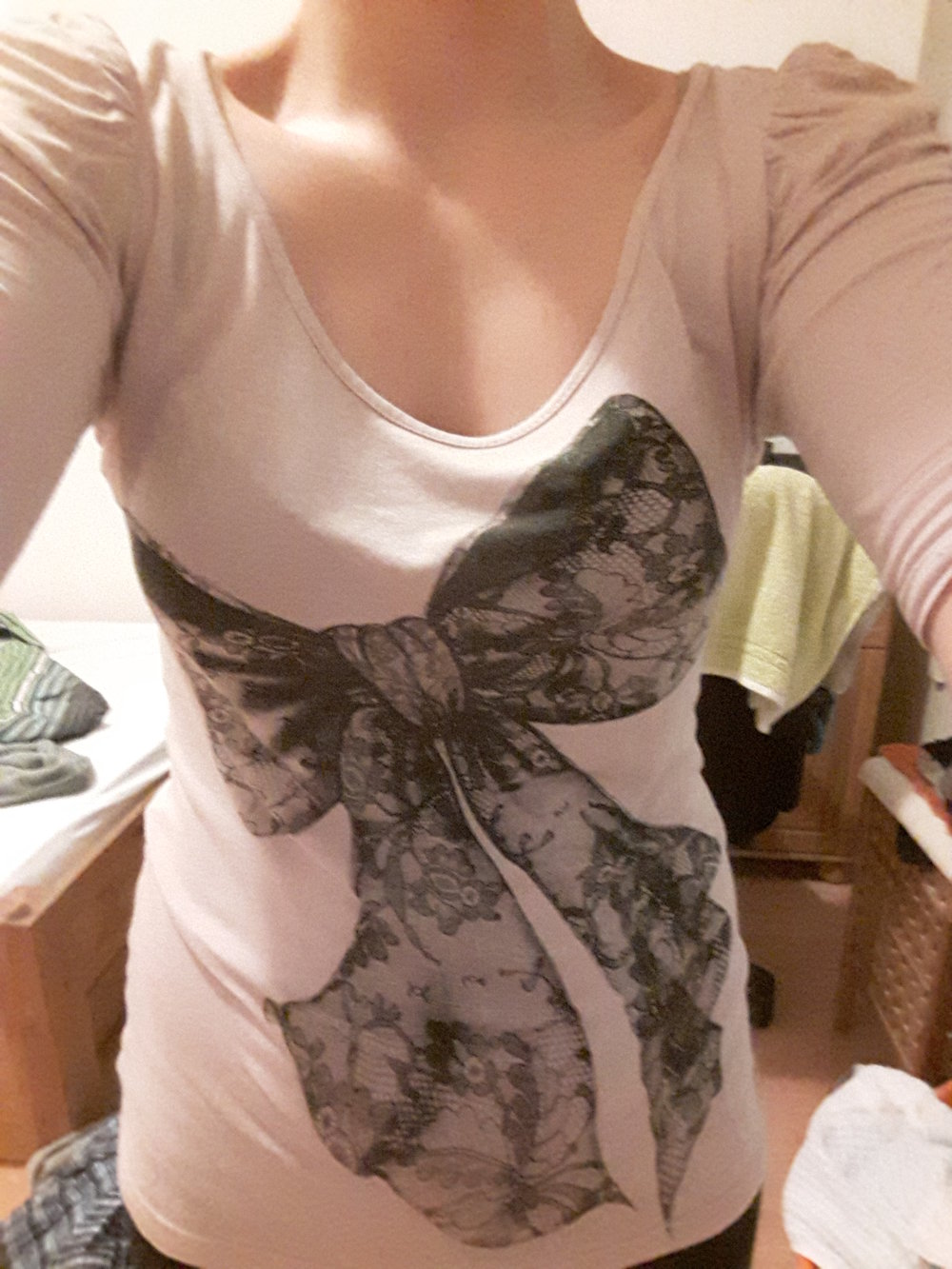 T-Shirt Schleife rosa