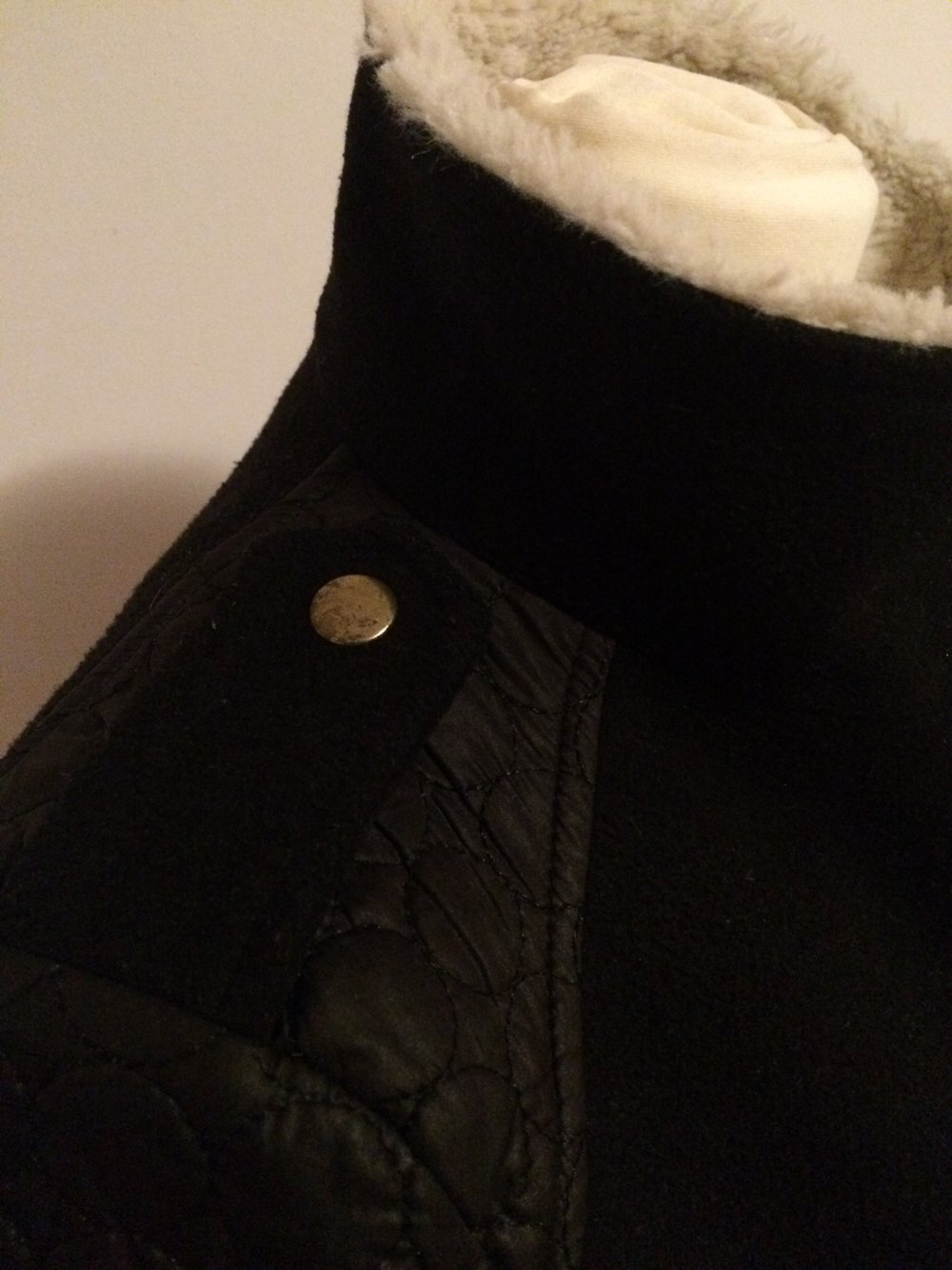 Biker Jacke Winter warm mit Fell und Stepp