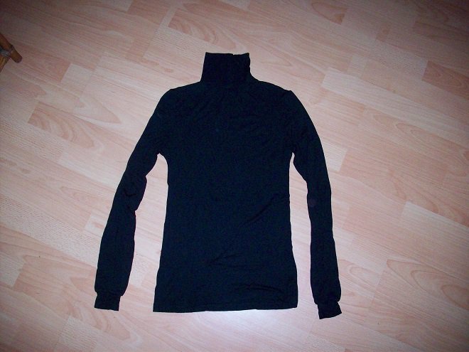 Basic Rollkragen Pullover mit Raffung, Gr. XS