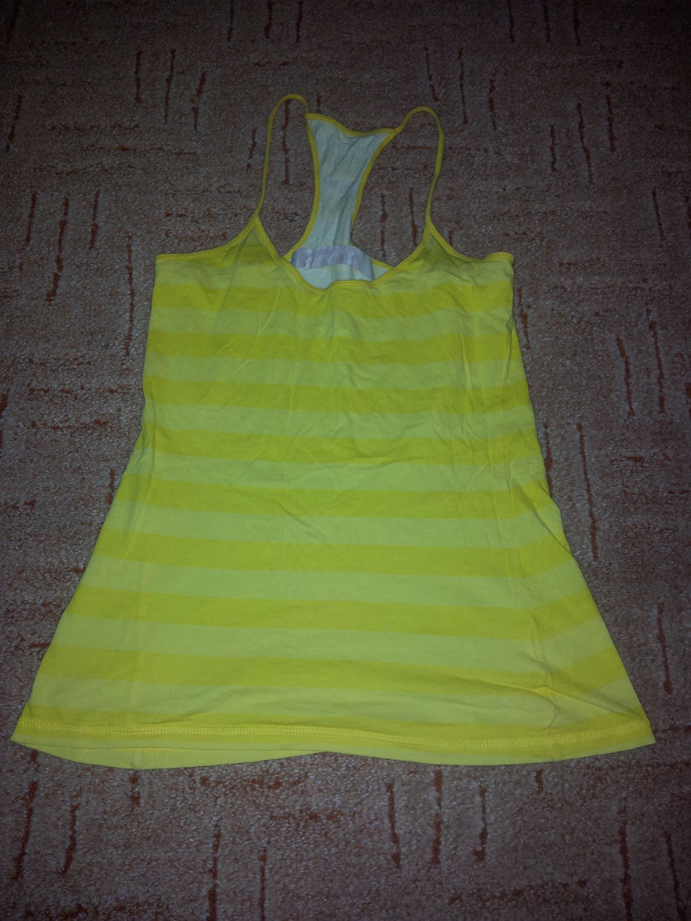 Tanktop gelb Streifen Gr. S stretch