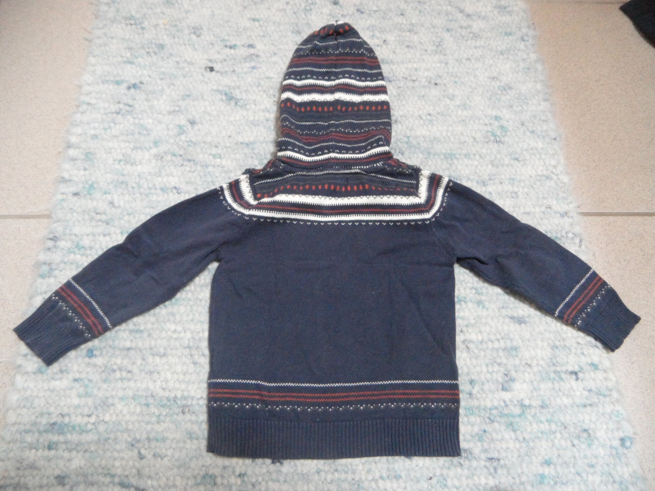 Staccato 92/98 dünner Strickpulli mit Norwegermuster
