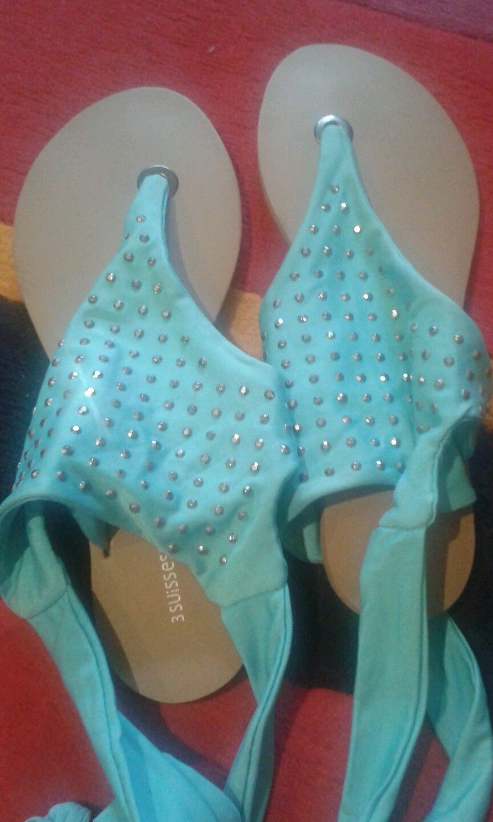 *** Neue ~ Sandaletten ~ Zehentrenner ~ Strass ***