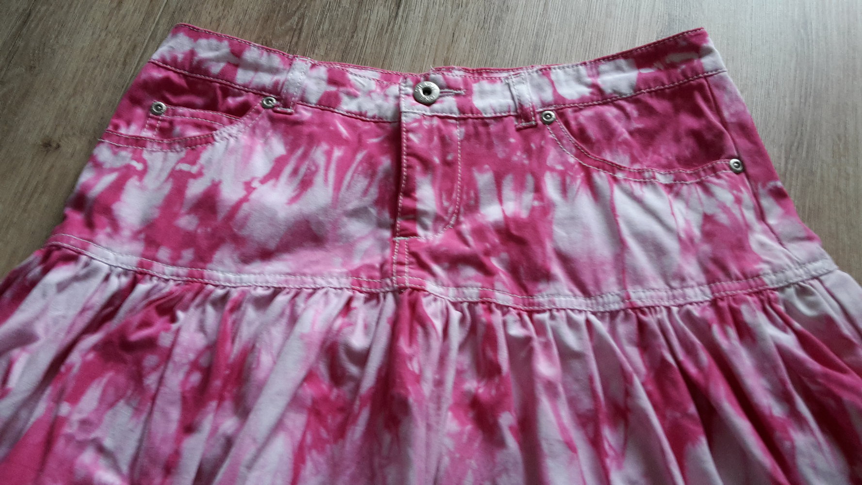 Camouflage Rock Pink weiß Faltenrock 