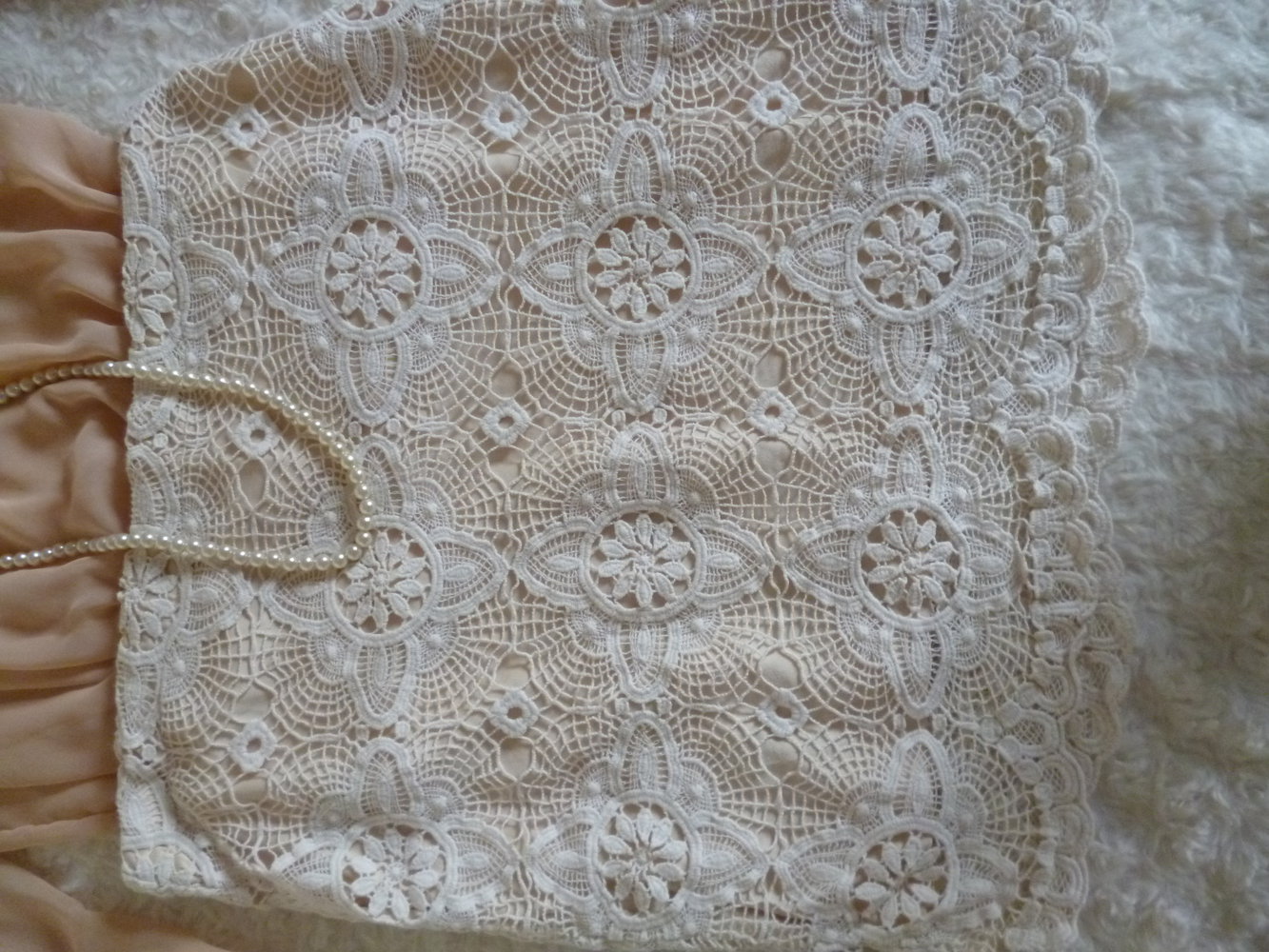 Gehäkelter Spitzenrock creme 40 von Forever21 Romance