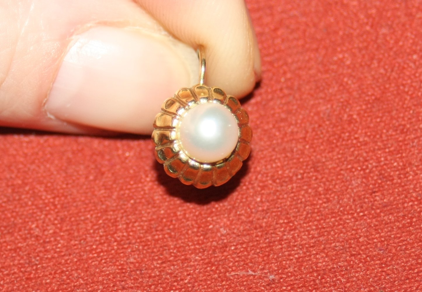  Ohrstecker mit Perle 333er gold 