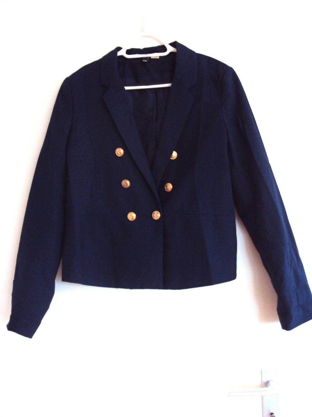 Blazer navy dunkelblau gold goldene Knöpfe maritim H&M 38 blogger